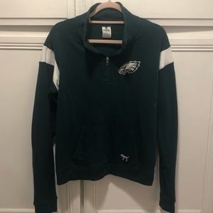 PINK Philadelphia Eagles Bling Boyfriend Half-Zip
